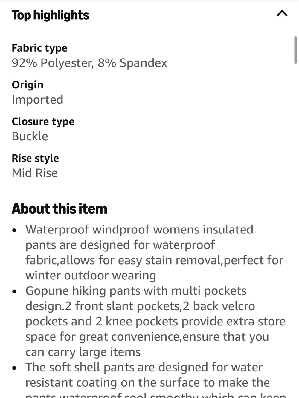 Women's Olive Green Outdoor Boot-Cut Snowboarding/Hunting/Hiking Pants - Picture 8 of 9